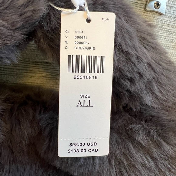 NWT new Anthropologie melie bianco brigette satchel faux fur mini bag grey - Picture 5 of 14